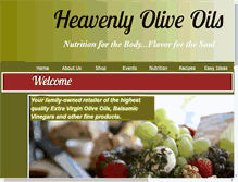 Tablet Screenshot of heavenlyoliveoils.com